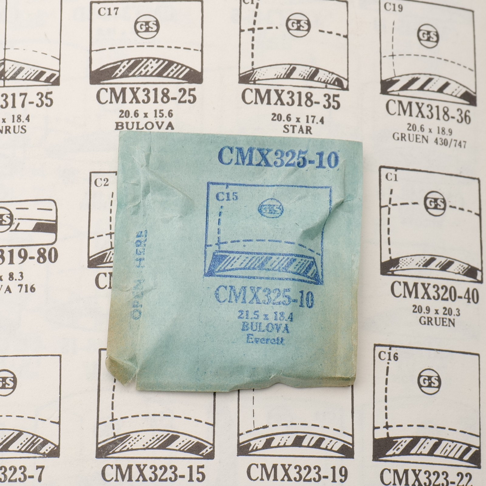 Vintage GS CMX325-10 Crystal Bulova 21.5 x 18.4 New Old Stock Part (MX)