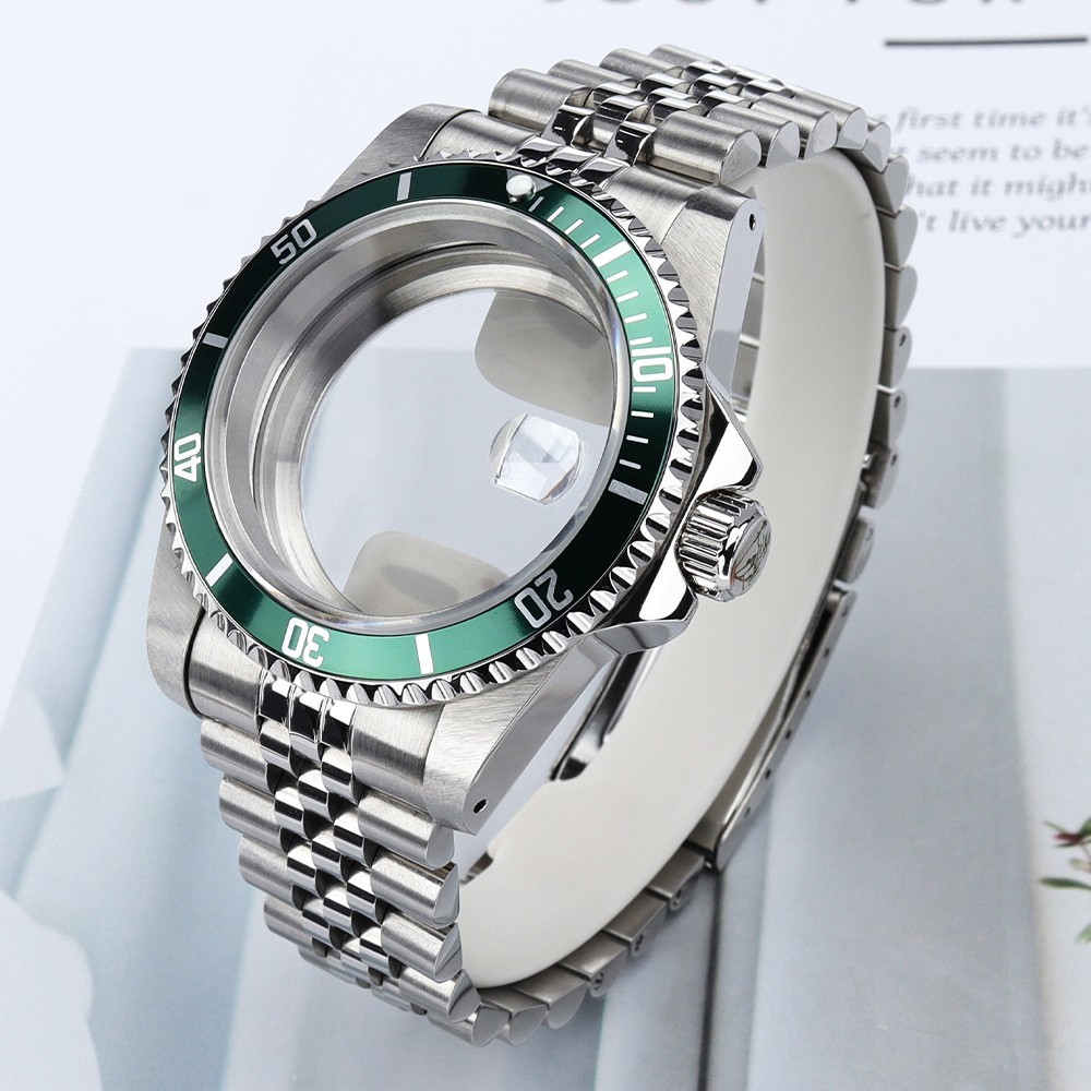Diver Bezel 39mm Watch Case STAINLESS BAND Sapphire SUB Mod For Seiko NH35 NH36