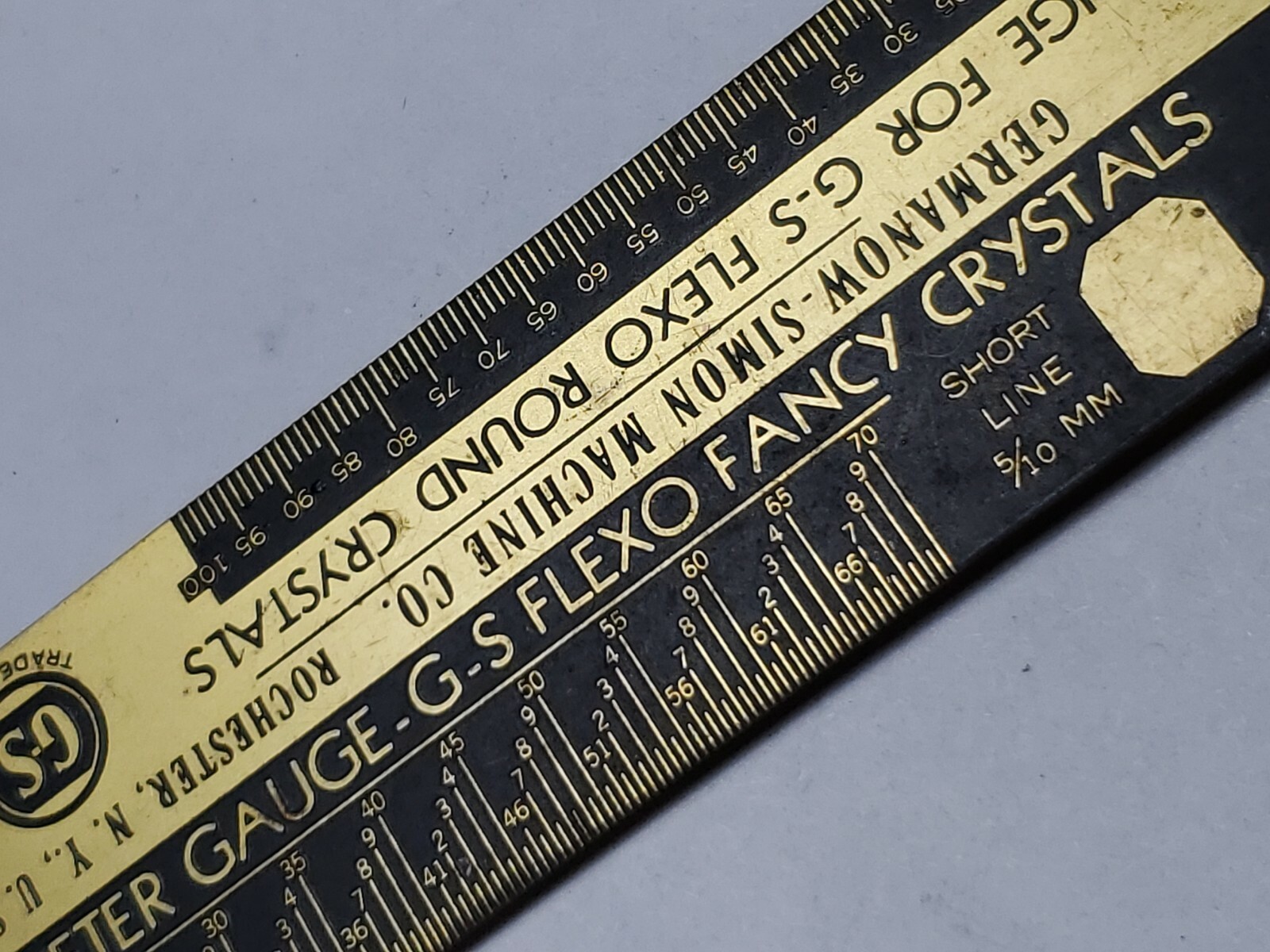 VTG GERMANOW-SIMON WATCH MAKERS GAUGE FOR G-S FLEXO ROUND CRYSTALS