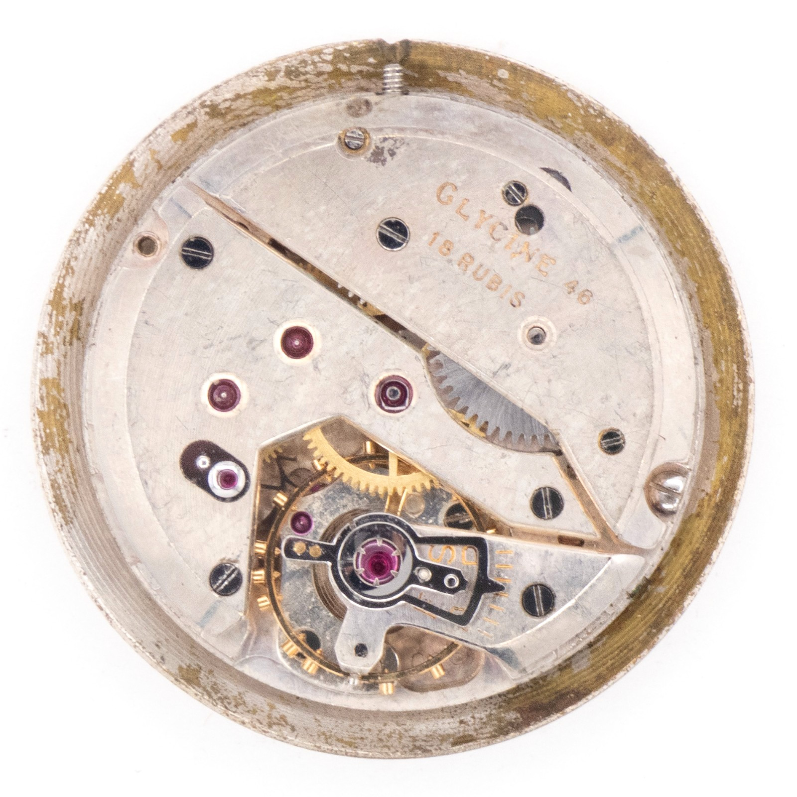 Vintage Glycine Caliber 46 18-Jewel Wristwatch Movement