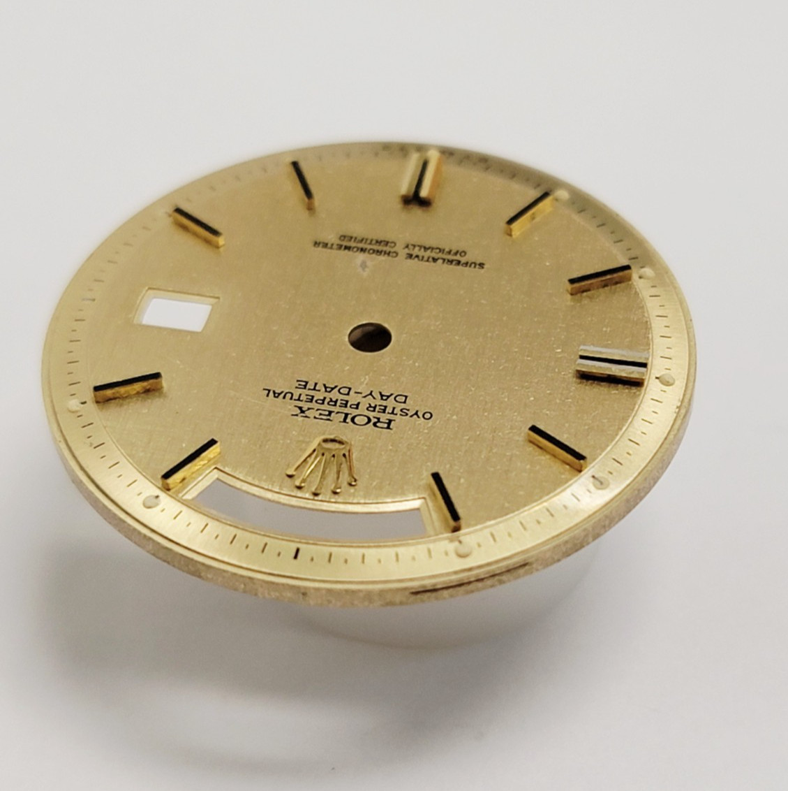 Genuine Factory Rolex Dial Linen Pie-Pan Champagne Day-Date 36mm 1803