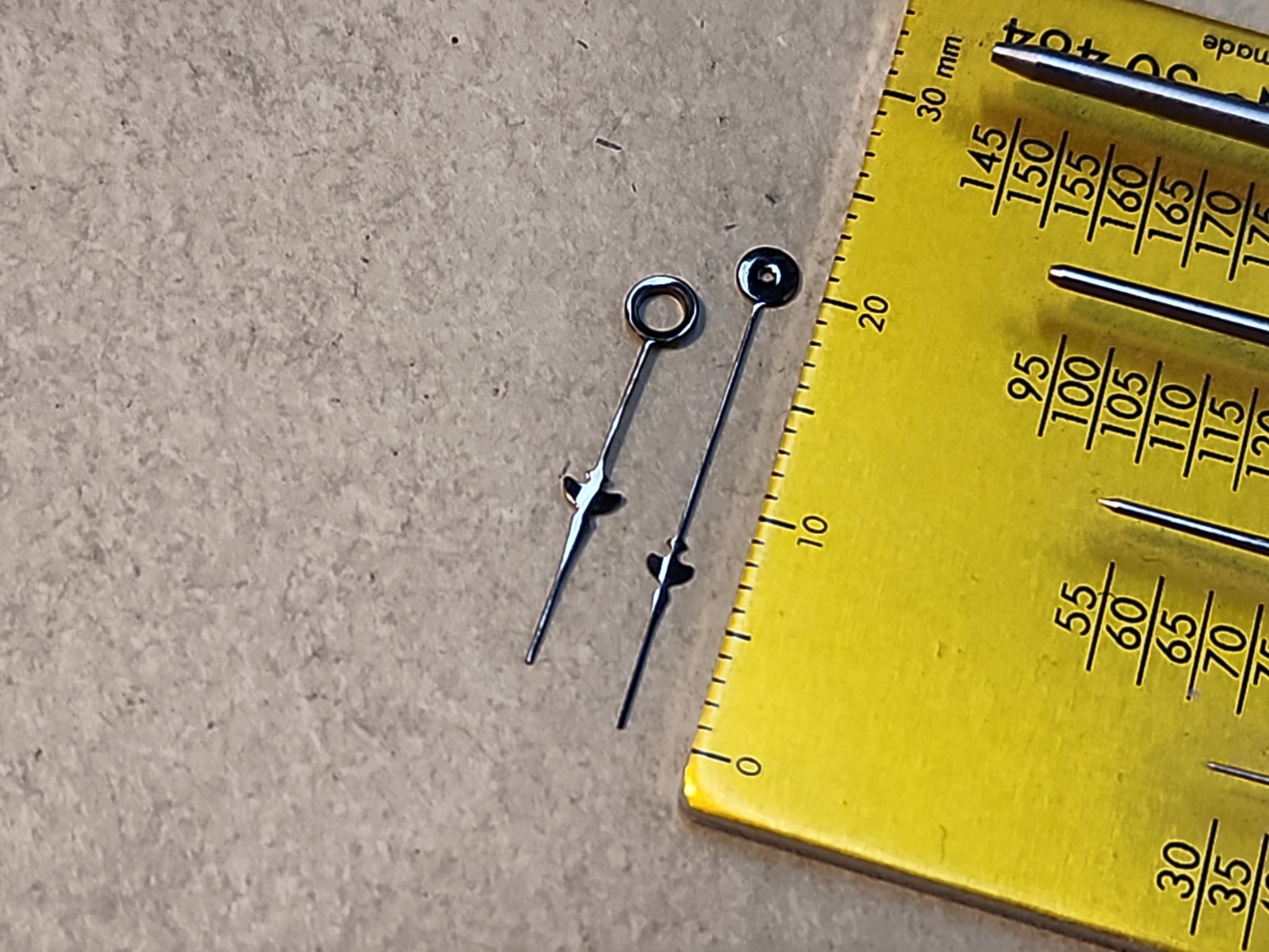 Set Of NOS Howard 18s Black Crescent Or Umbrella Hour/Min Hands 198/60