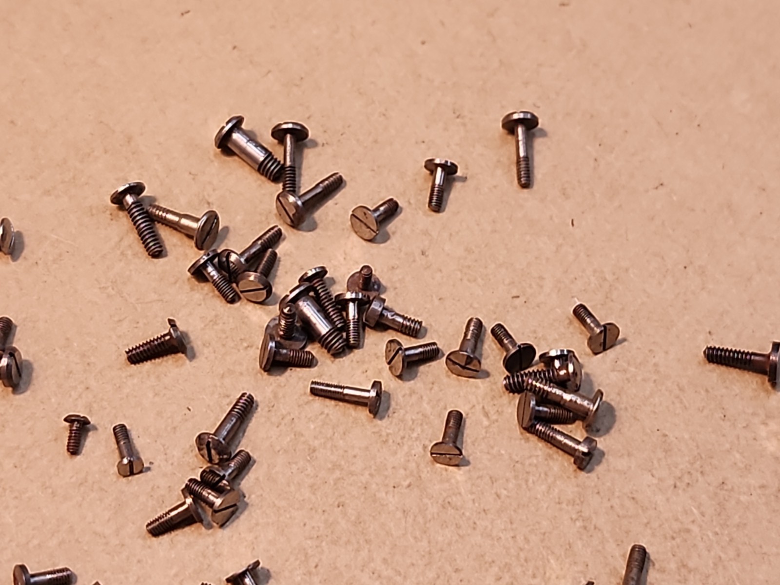 Lot Of 80 Mixed Pocket Watch/Wristwatch Case And Movement Screws Parts Spares