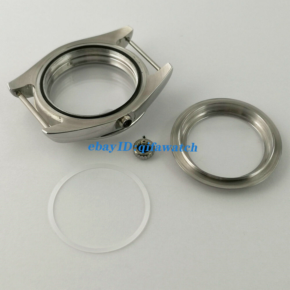 36mm sapphire Watch Case glass solid back For NH35 NH36 Automatic Movement
