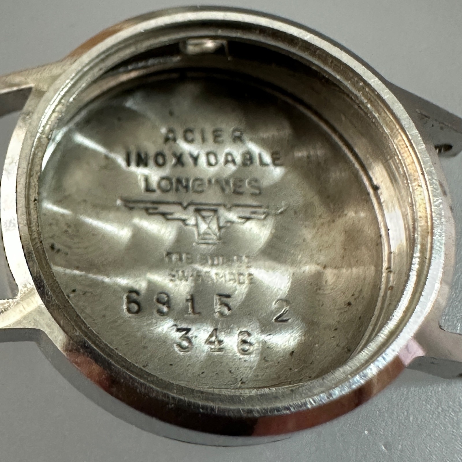 Longines watch case ref: 6915-2 346 18mm steel without glass