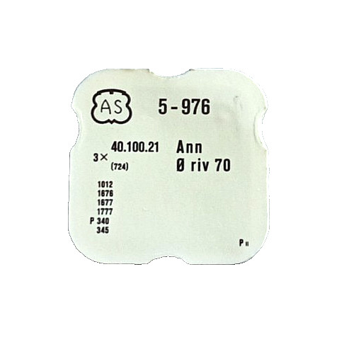 AS 976 BALANCE STAFF HSP 50 RIV 70 (3 ARM) watch part #723/994 724 INC/AS 1677