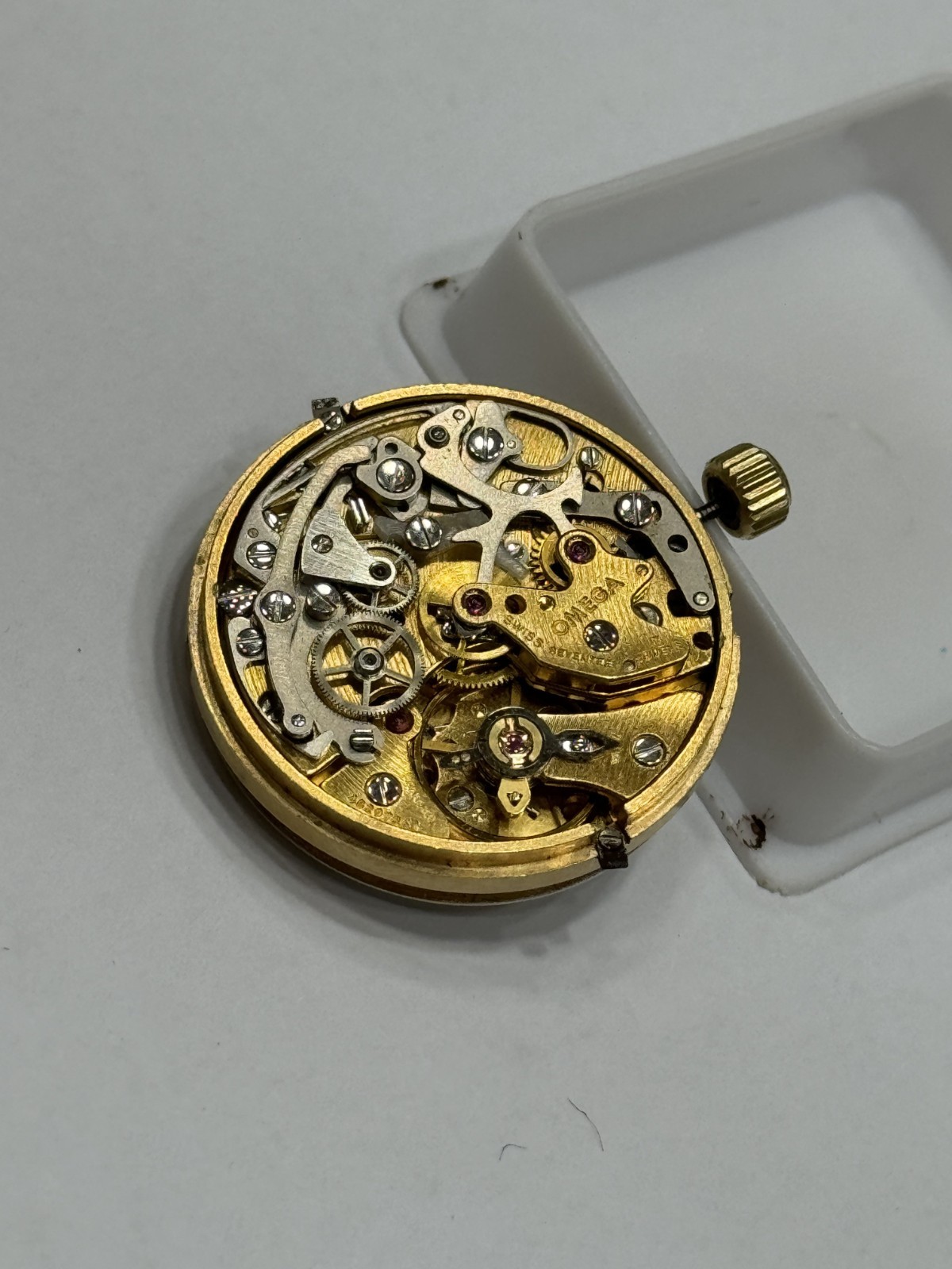 Omega Chronograph Manual 861 Base Lemania 1873 Movement & Dial & Crown Swiss