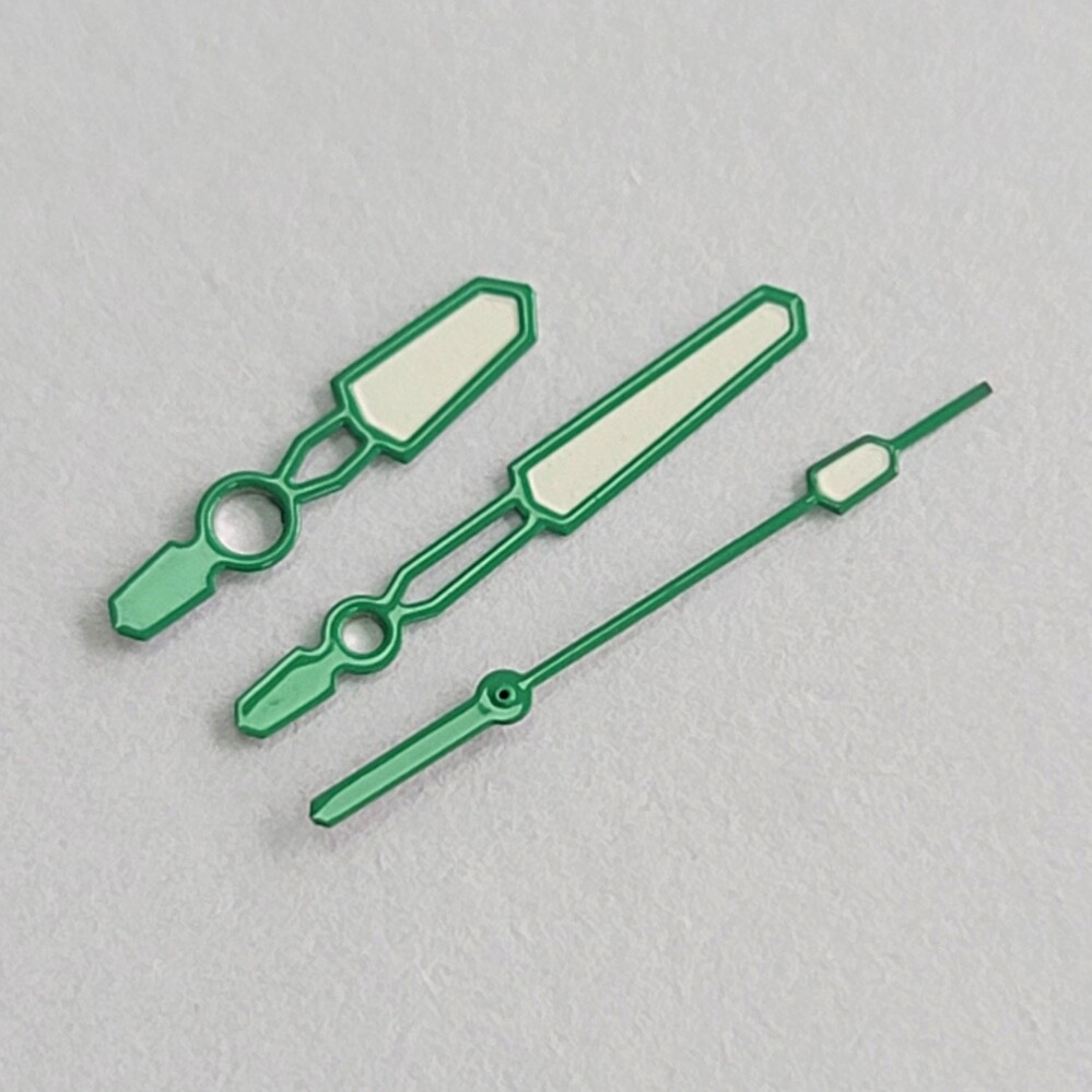 1 Set Green Candy Watch Hands For NH35 NH36 ETA2824/2836 Luminous 8x12x12.5mm