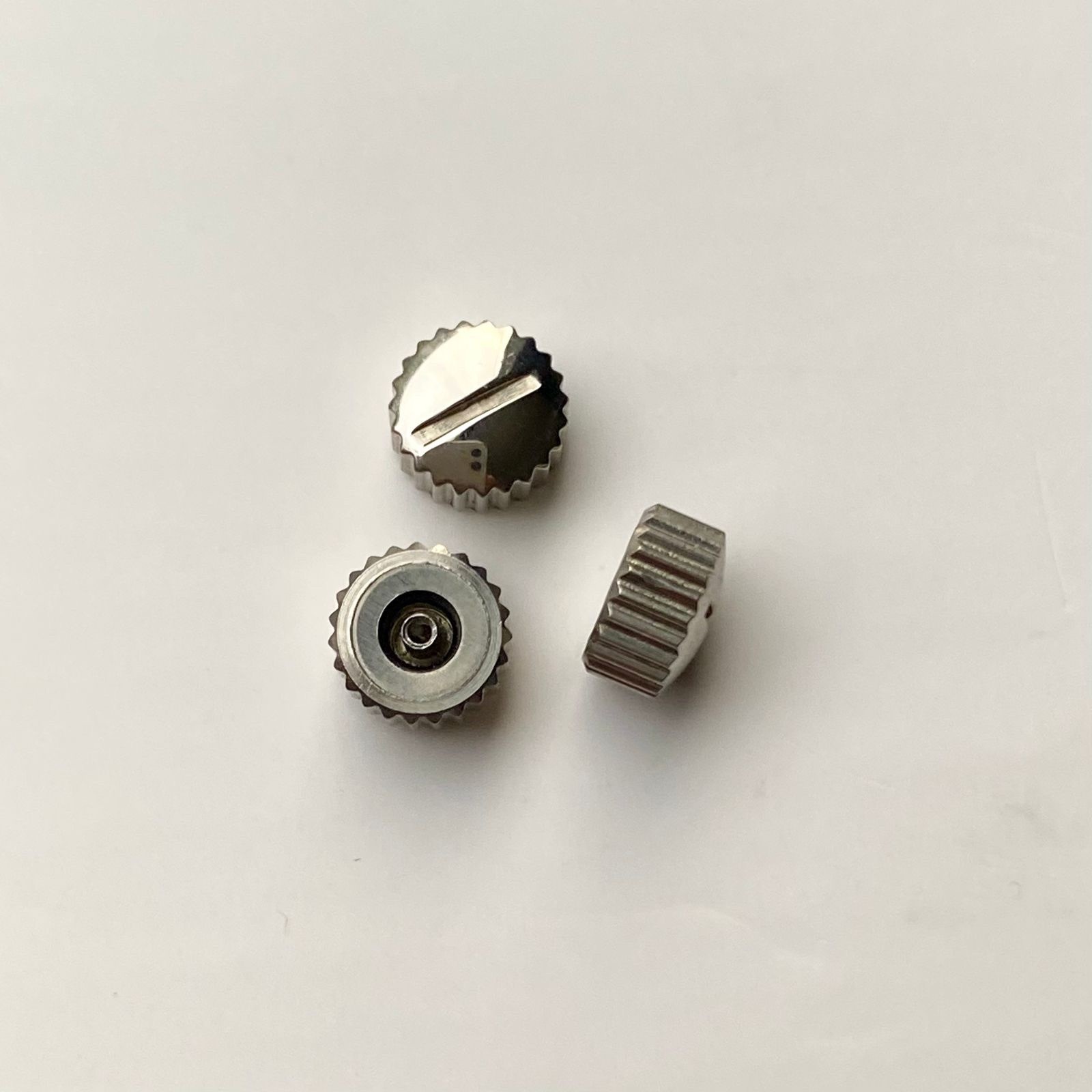 Silver Stainless Steel 6mm X 3.5mm Watch Crown For Ebel Tap 10 Fit Case Tube 2.5