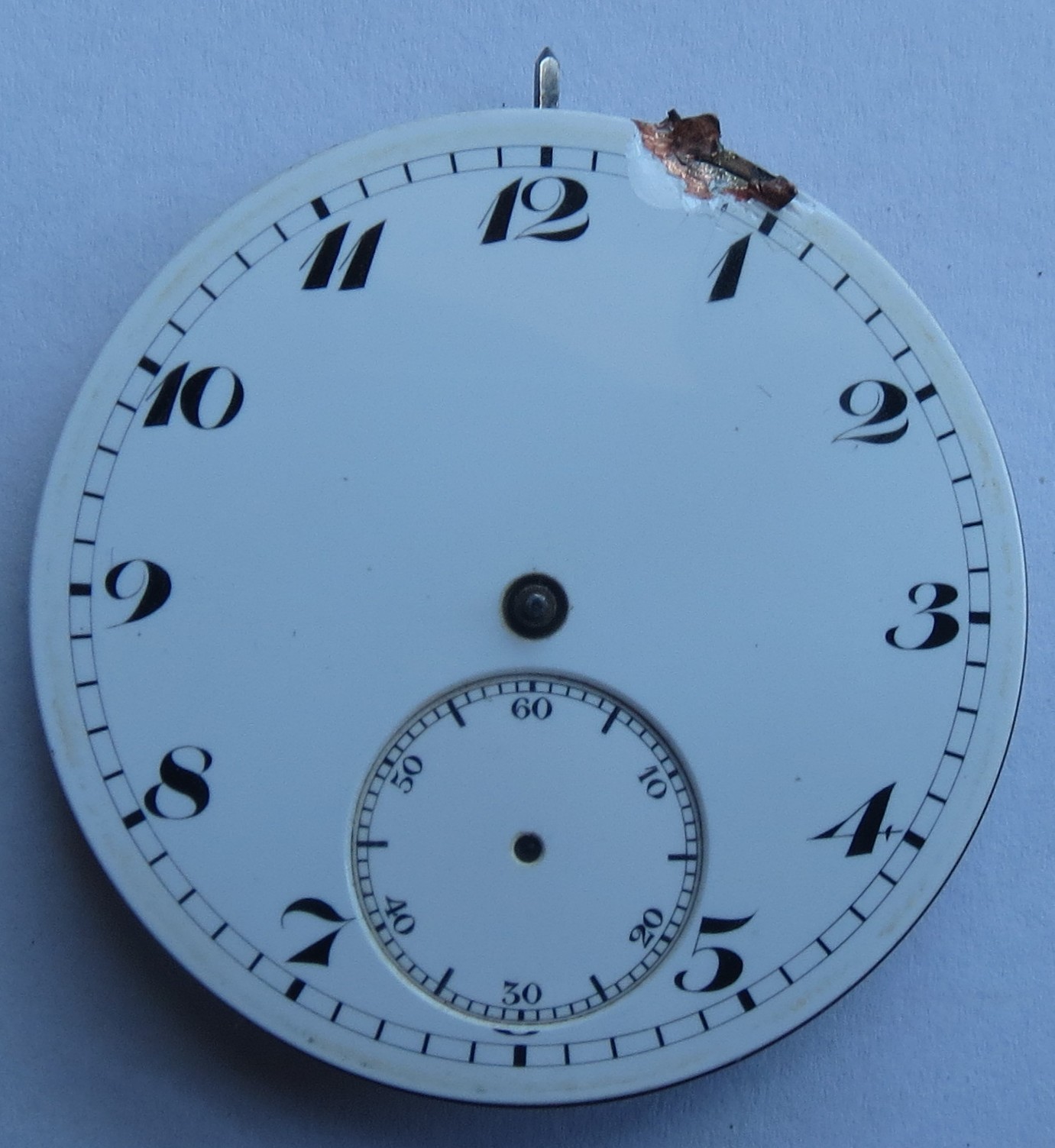 International Watch Co. chronometer pocket watch movement & enamel dial