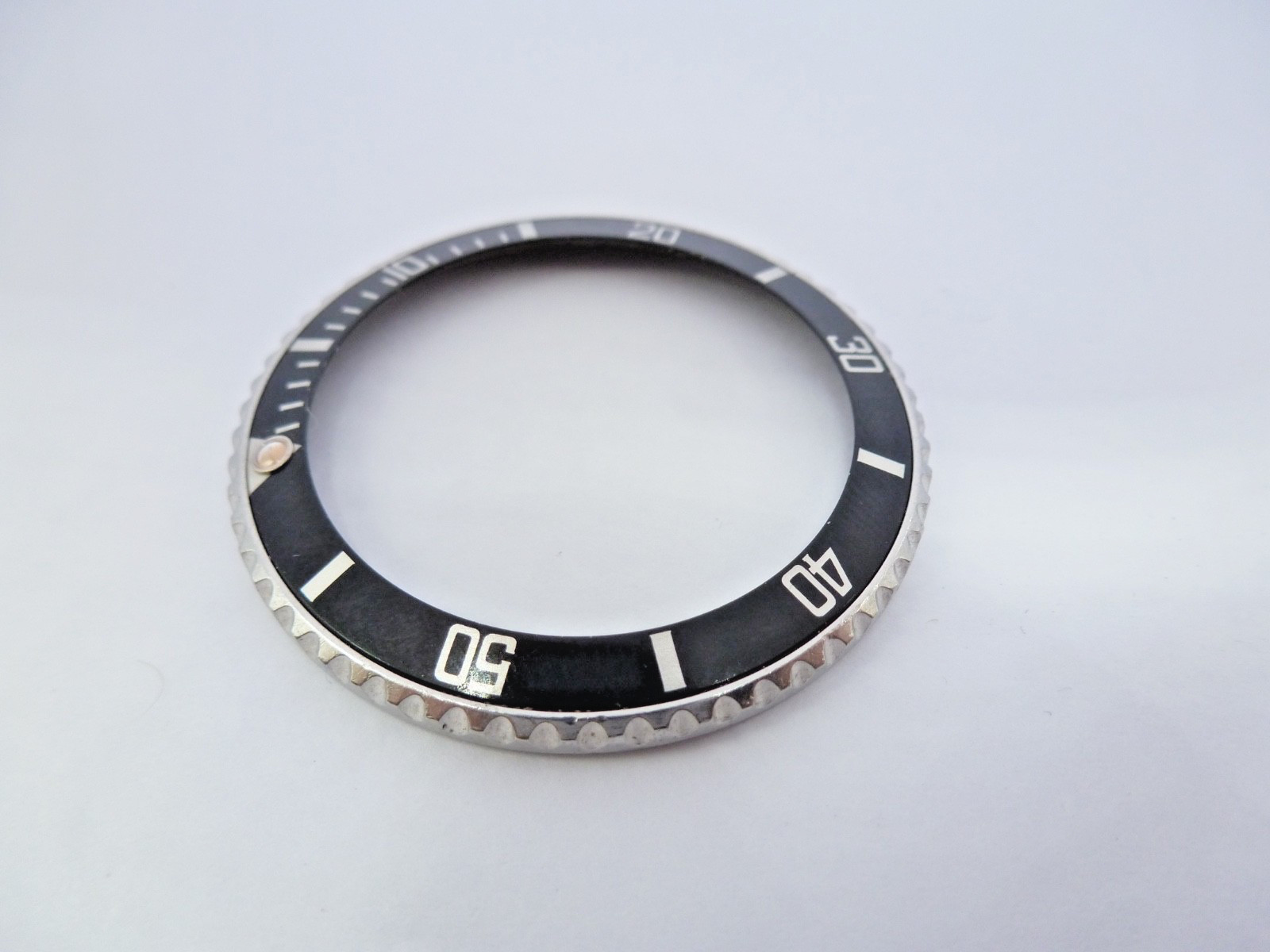 Genuine Rolex Submariner 16610/16800 complete bezel with insert vintage used –