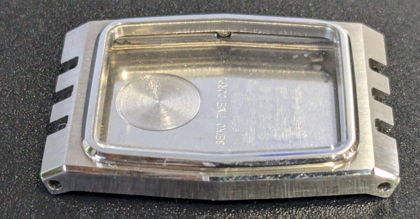 Vintage Men’s Seiko White/Silver Tone Watch Case & Crystal 5931-5039
