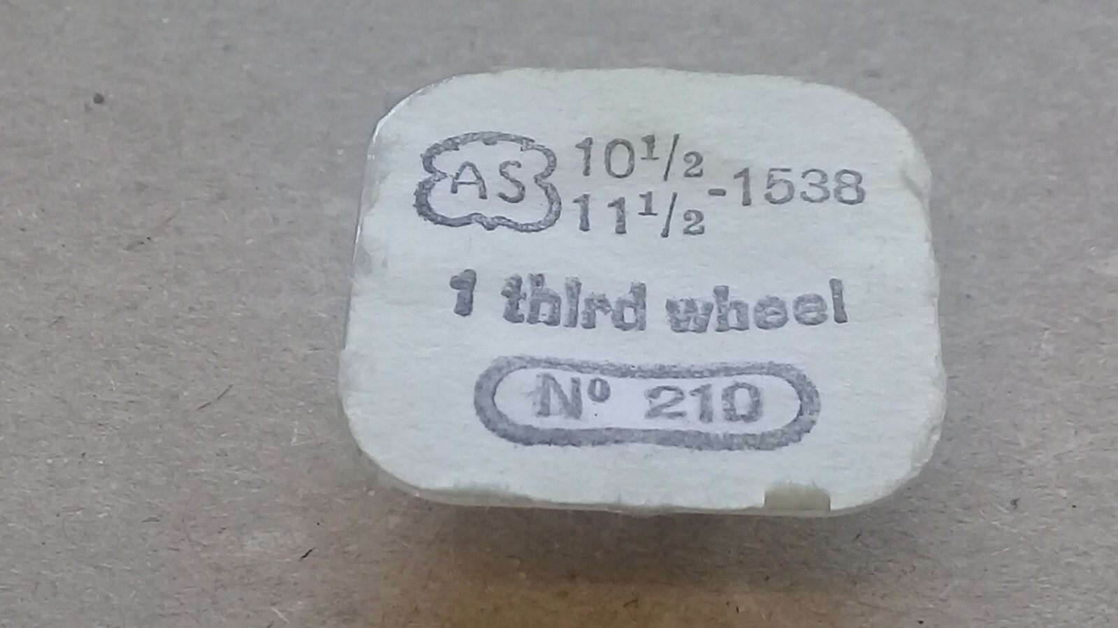 AS Cal. 1538 – Third Wheel and Pinion – Part 210. 10.5”’ , 11.5”’ (TC837)