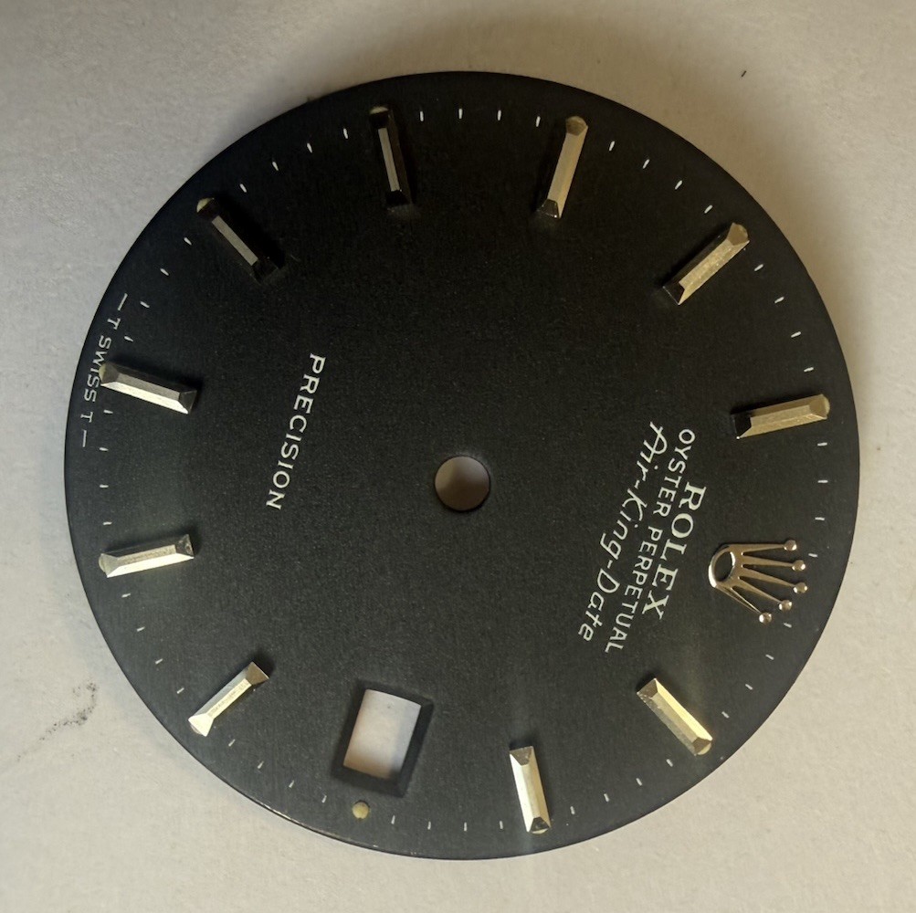 Vintage Rolex Oyster Perpetual Air King Date Matte Black Fit Rolex Caliber 1525