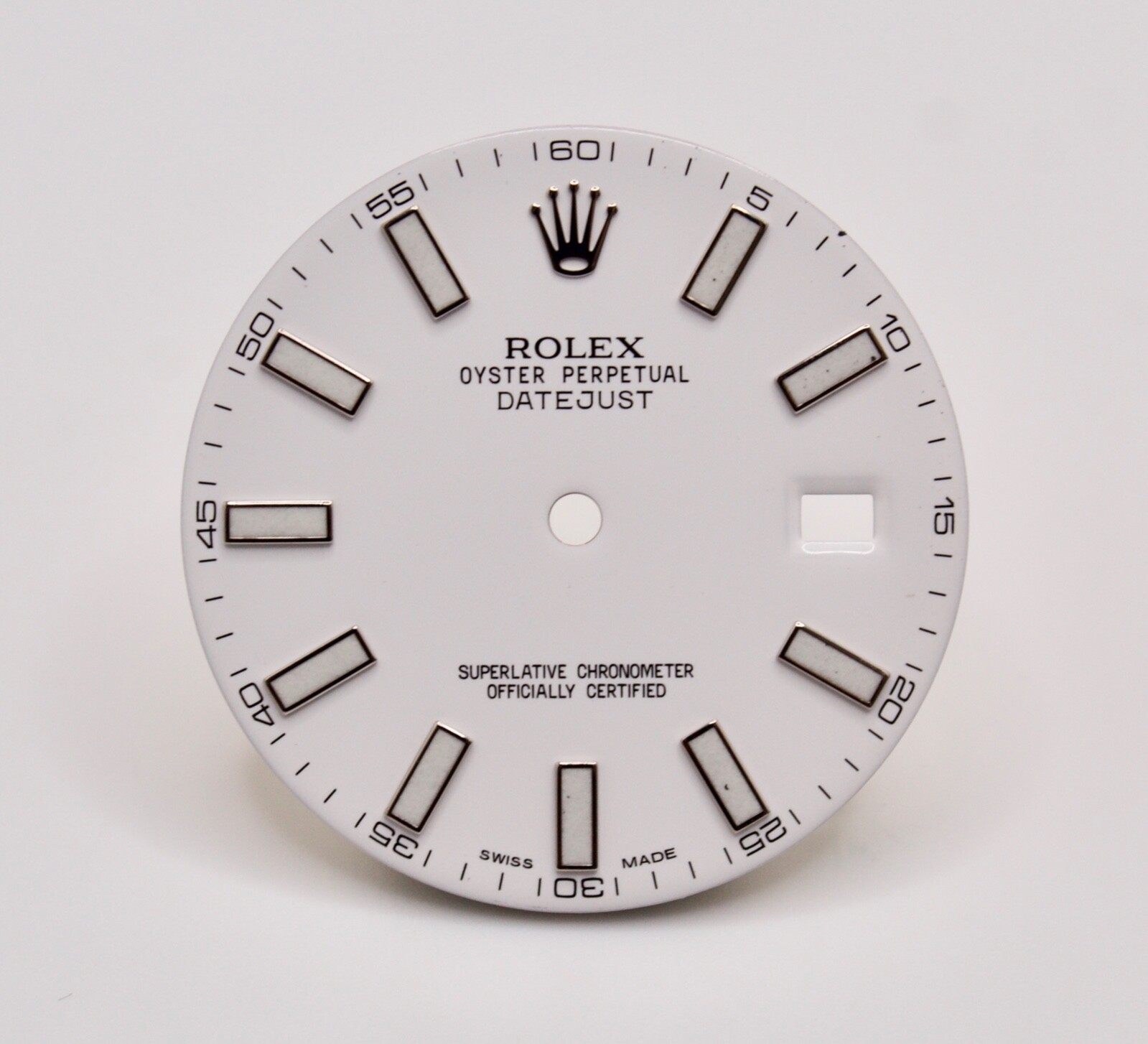 ORIGINAL Rolex Dial 41mm Datejust White Stainless Steel w Date 116300/116334