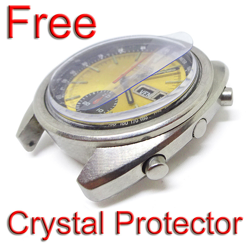 340W14GN PLEXI Crystal for Seiko 6138 6139 Chronograph Watch BULLHEAD UFO KAKUME