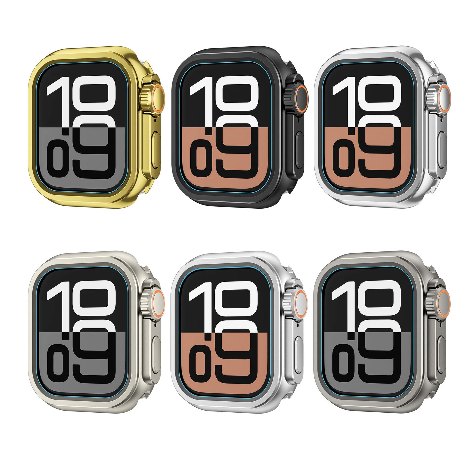 Metal Bumper Case For Apple Watch 46mm 45mm 44mm Protector Frame Cover For iWatc