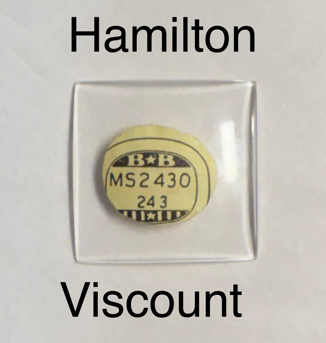NOS Vintage 1950s Hamilton Viscount Glass Watch Crystal