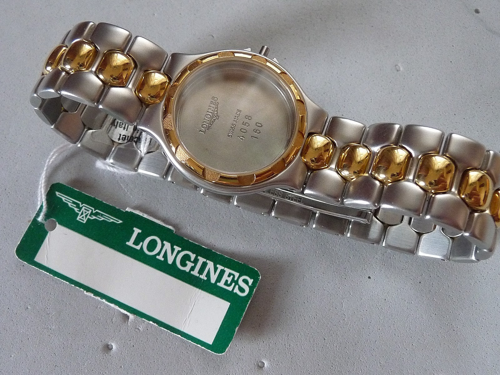 Longines Conquest Watch Case w/Bracelet L1-114-3 Tutone Stainless Steel NOS