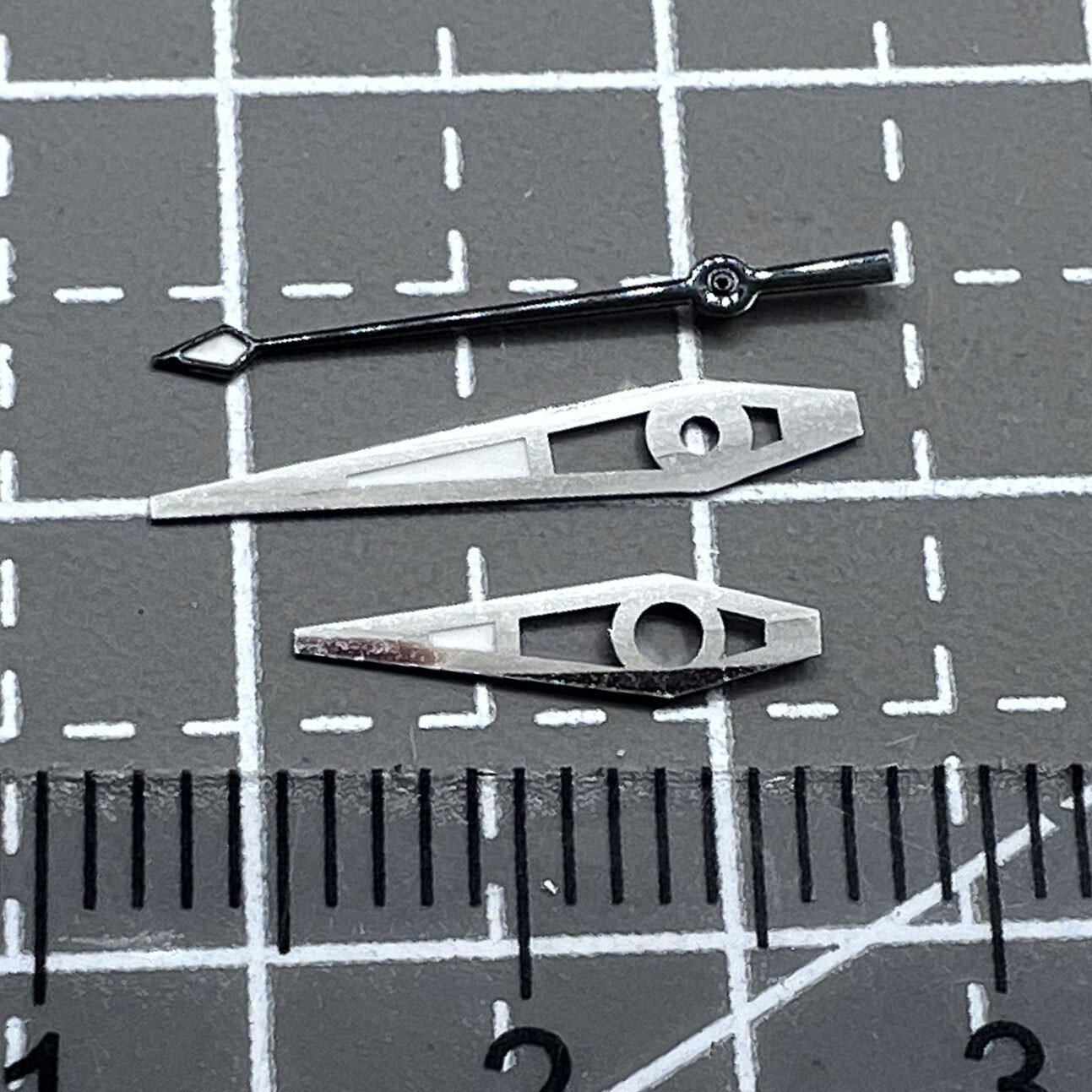 Lume Black Second Silver Trim Big Arrow Hands for Seiko NH35/36 NH38 NH72 NH70
