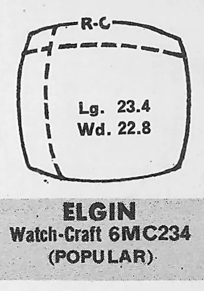 ELGIN : 5706 – Cushion 23.4mm x 22.8mm