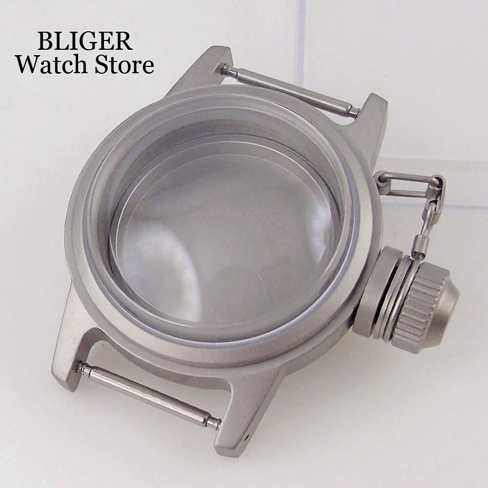 36mm Black Silver 200M Dive Watch Case Domed Sapphire Fit NH35 NH36 ETA2824 PT