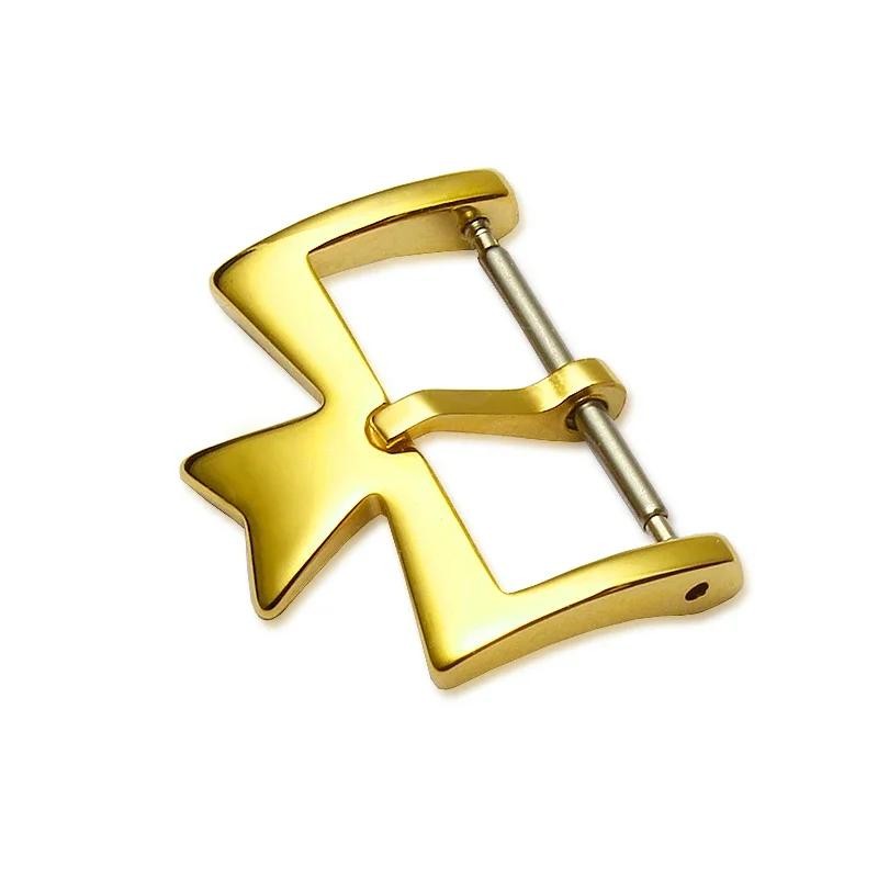 New Metal Watch Clasp 16 18mm Stainless Steel Pin Buckle for Vacheron VC Gold