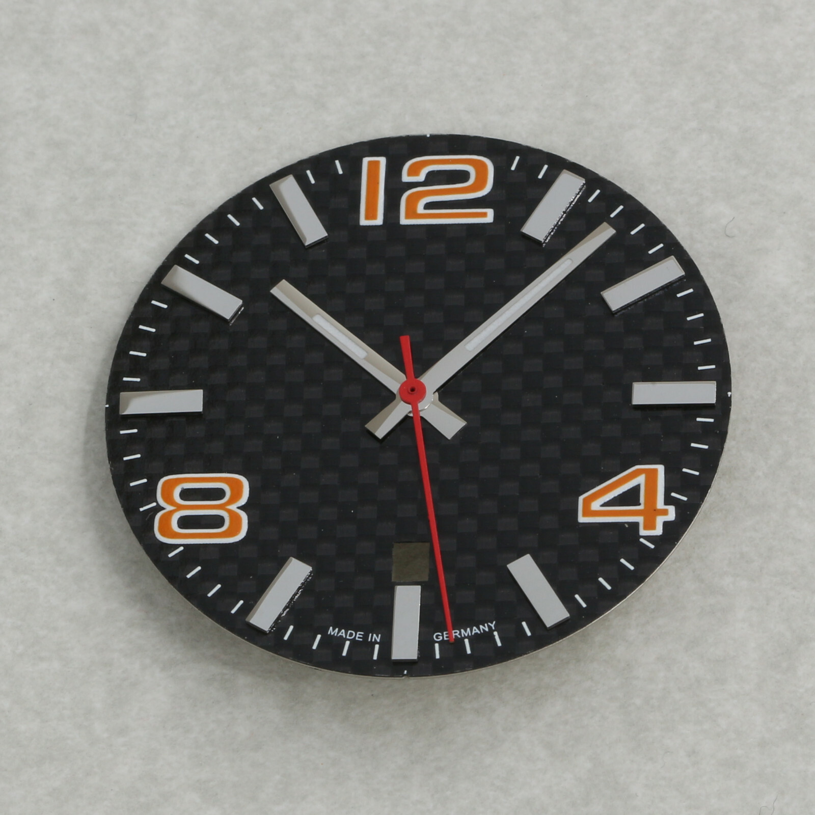 CARBON Dial for Eta 2824-2 Automatic Movement 34.8 mm Cadran Esfera ORANGE