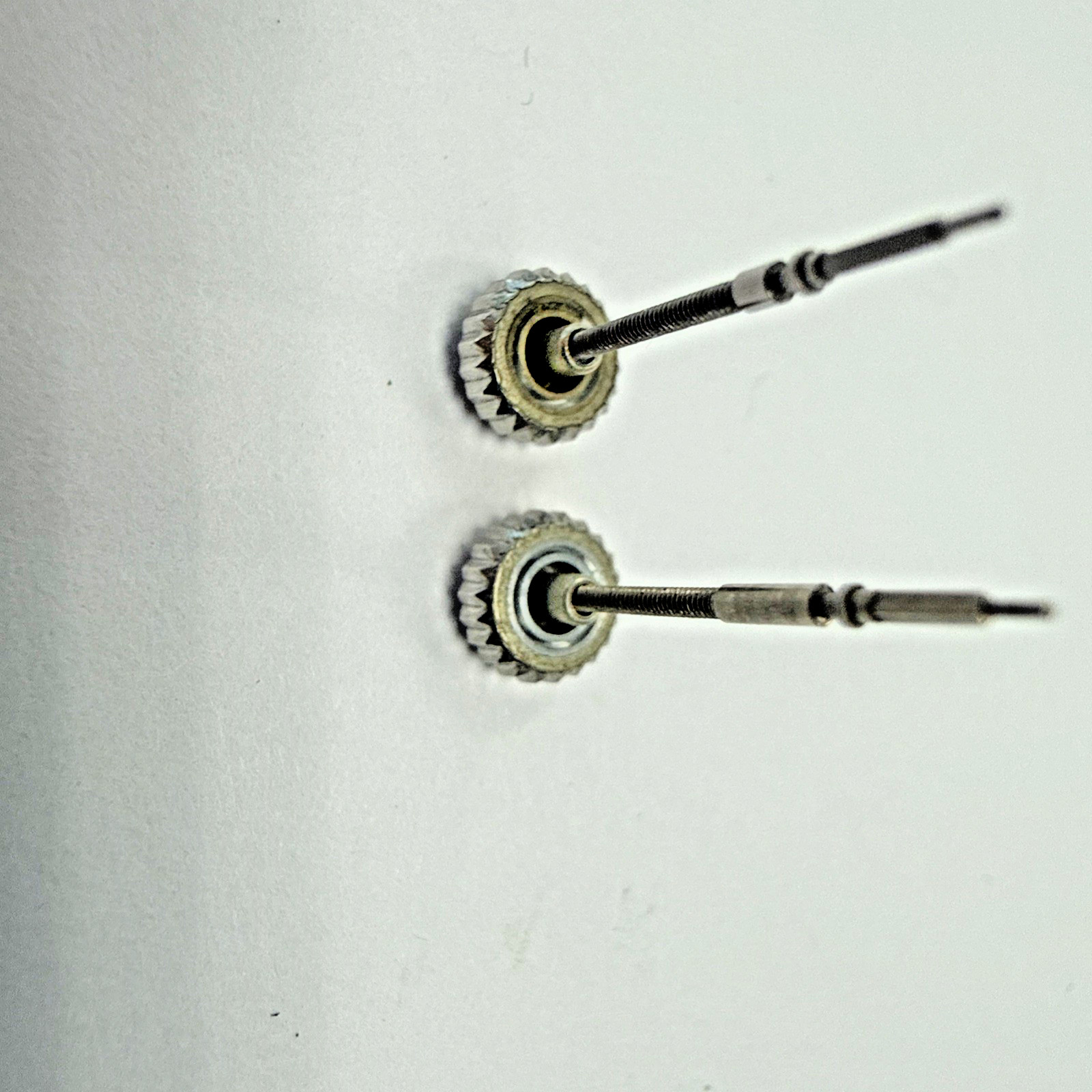 2 Rolex Vintage Super + Oyster Steel 6mm Crowns And Stems..Maybe New Old Stock??