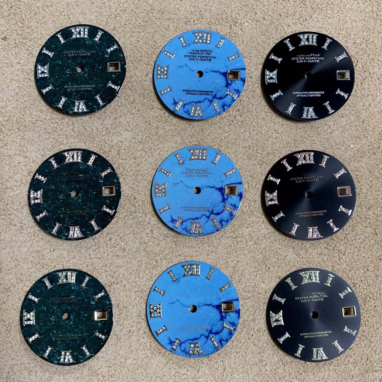 28.5MM Diamond Watch Dial Modification Accessories For NH35 Automatic Movement