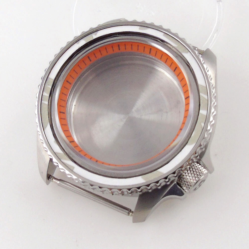 42mm Sapphire Glass Crown at 3.8 Fit NH34 NH35A NH36A Watch Case Ceramic Insert
