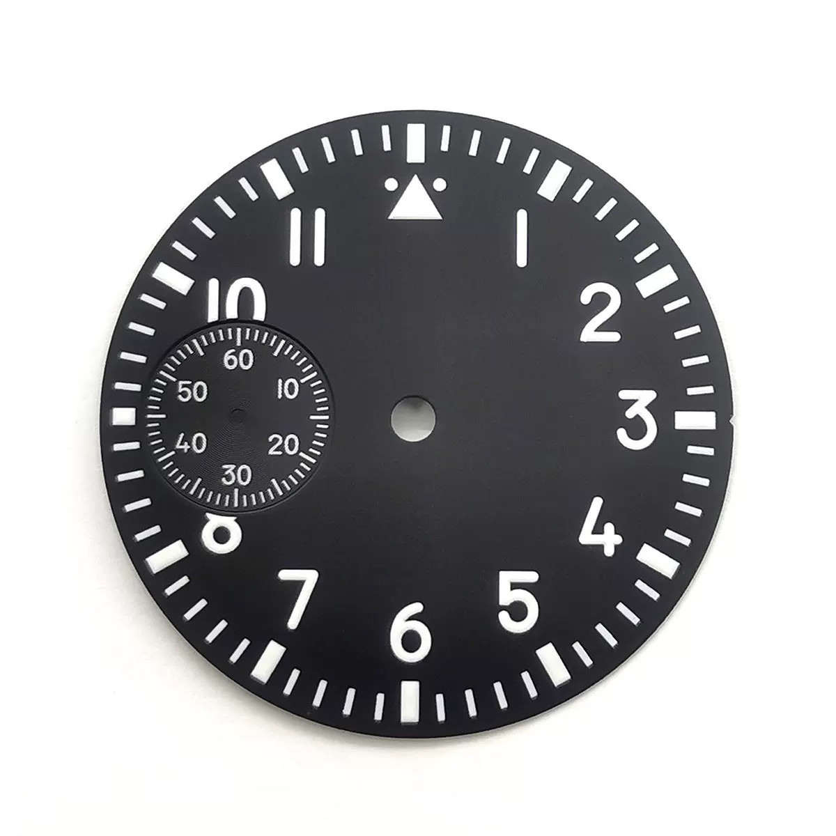 37mm Black Blue Watch Dial Green Luminous For ETA6497 ST3600 Movement No Logo