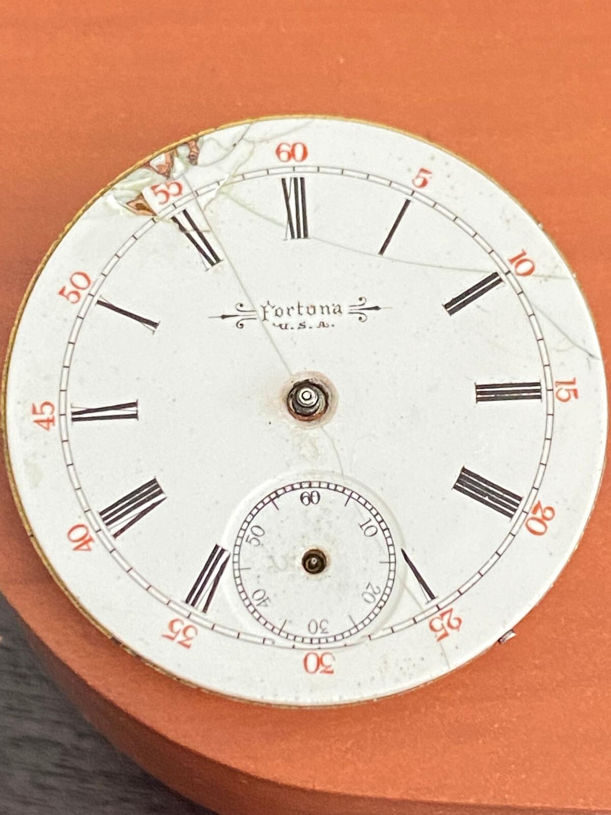 VINTAGE 34.5MM TRENTON POCKET WATCH MOVEMENT, GR. 309, RUNNING, YEAR 1899