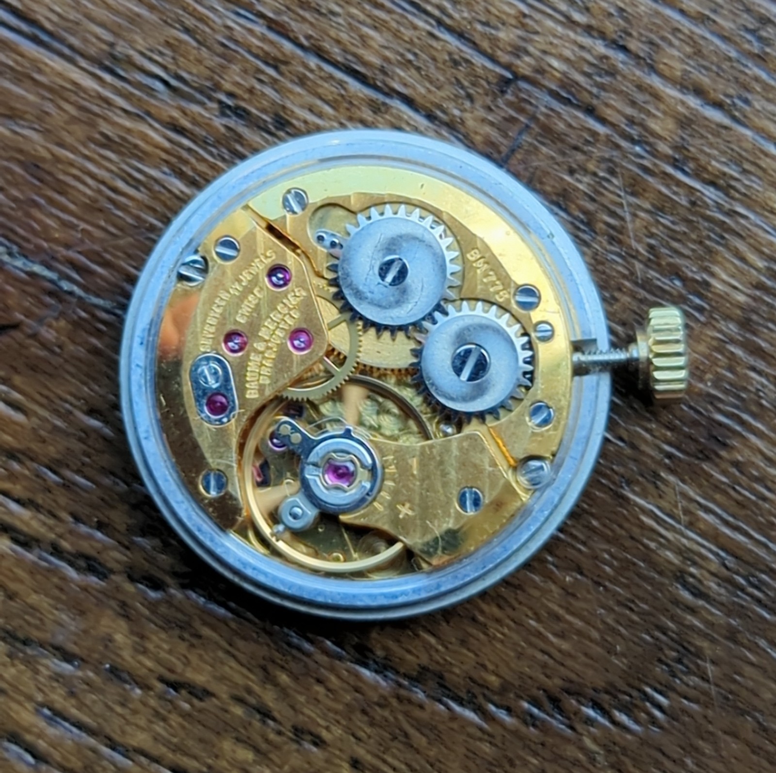 Baume Mercier BM775 ETA 2512 Watch Movement Working Tiger Eye Dial (AQ51)