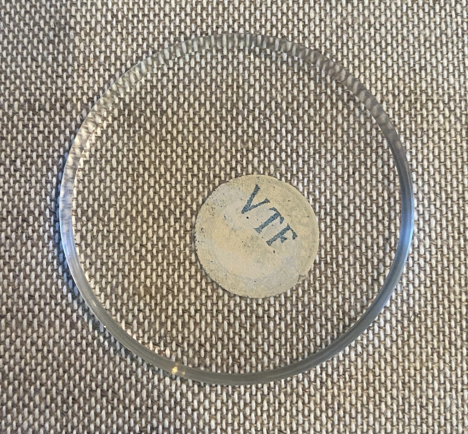 Antique VTF FRANCE Watch Glass Crystal Domed BEVELED 47.8mm DIAMETER 1.8mm THICK