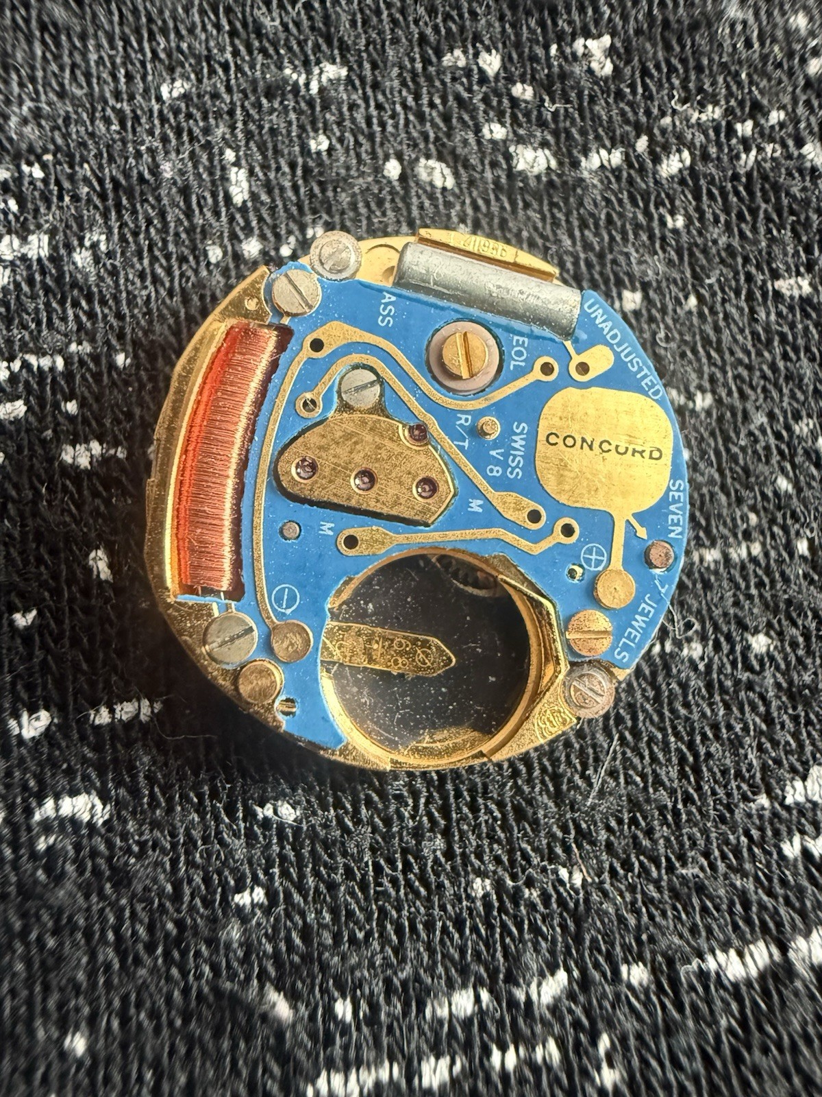 Gents Concord Saratoga dial and movement