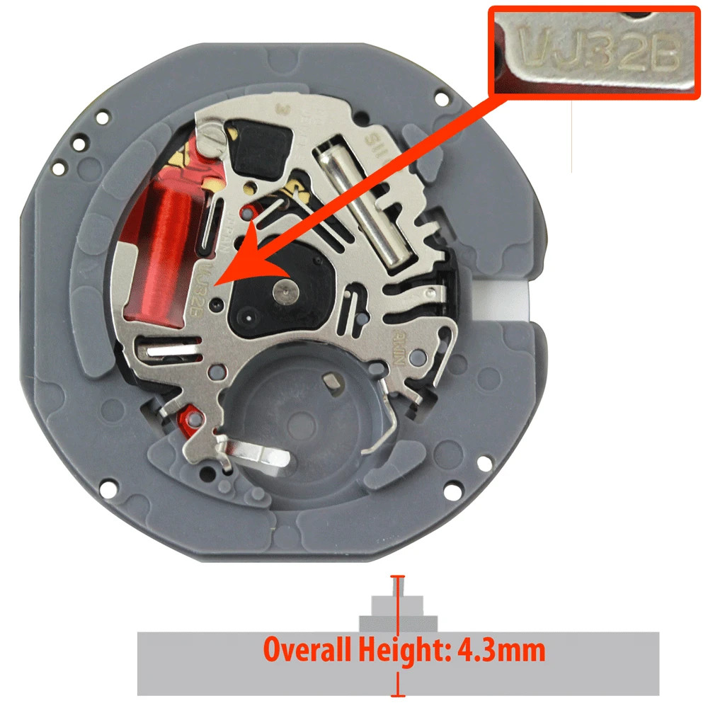 Original Hattori/Seiko/Epson VJ32, Japan Quartz Movement (Multiple Variations)
