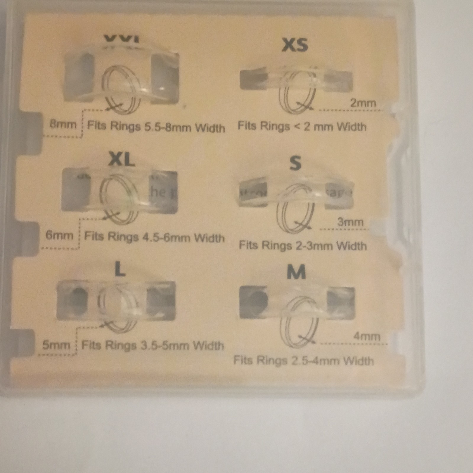 Watch Gasket Ring Assortment Set XS S M L XL, Clear Plastic Case