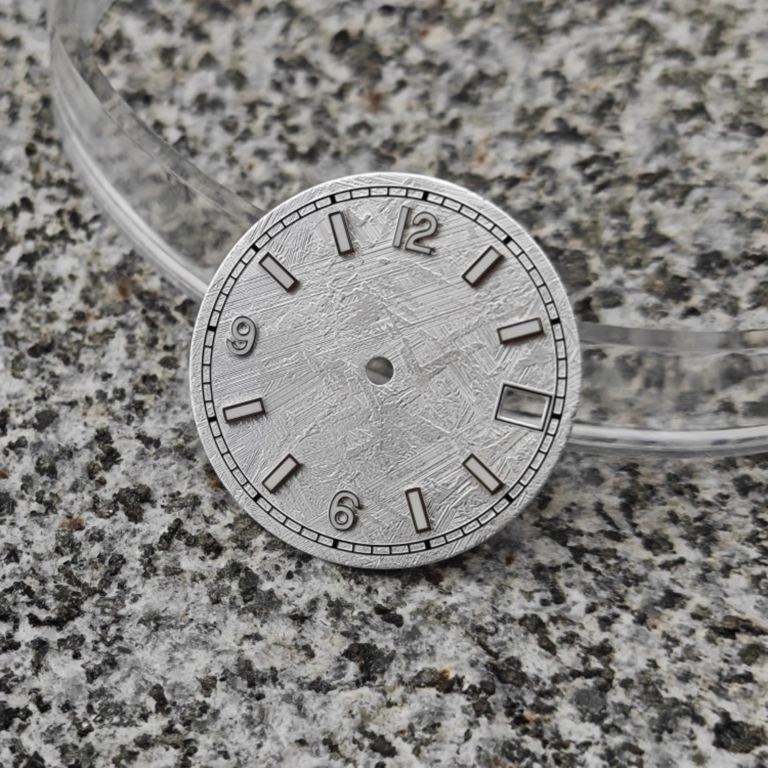 NH35 dial 28.5mm digital meteorite pattern green night light for NH35 movement