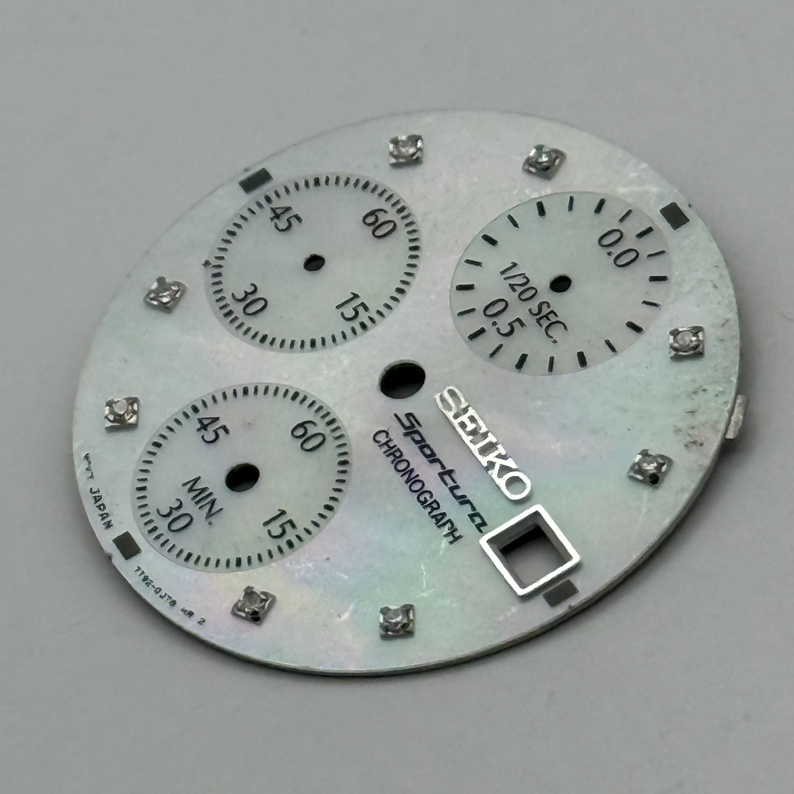 Seiko 7T92-0JT8 Watch Dial Sportura Chronograph MOP Spare Parts Repair 26.5mm