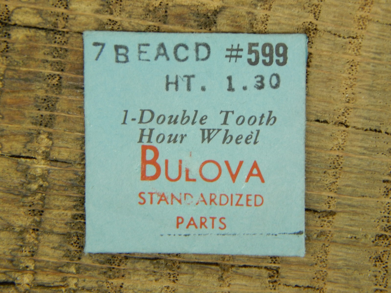Genuine Bulova 7BEACD Double Tooth Hour Wheel Part #599 Watch Part NEW OLD STOCK