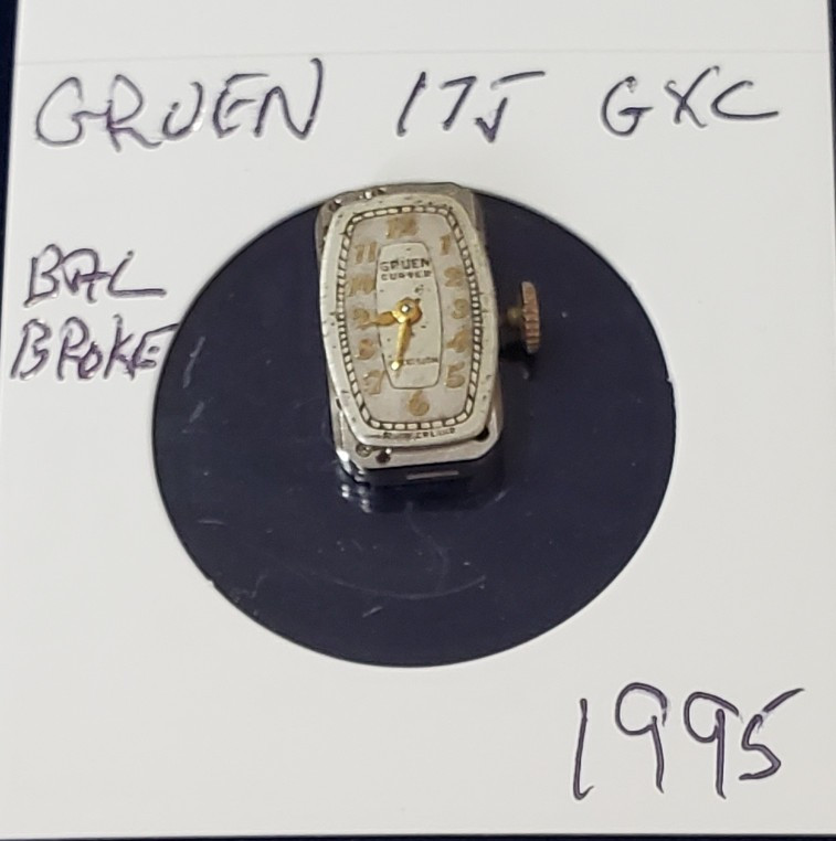 WOMENS GRUEN 17j GXC WRIST WATCH MOVEMENT #1995