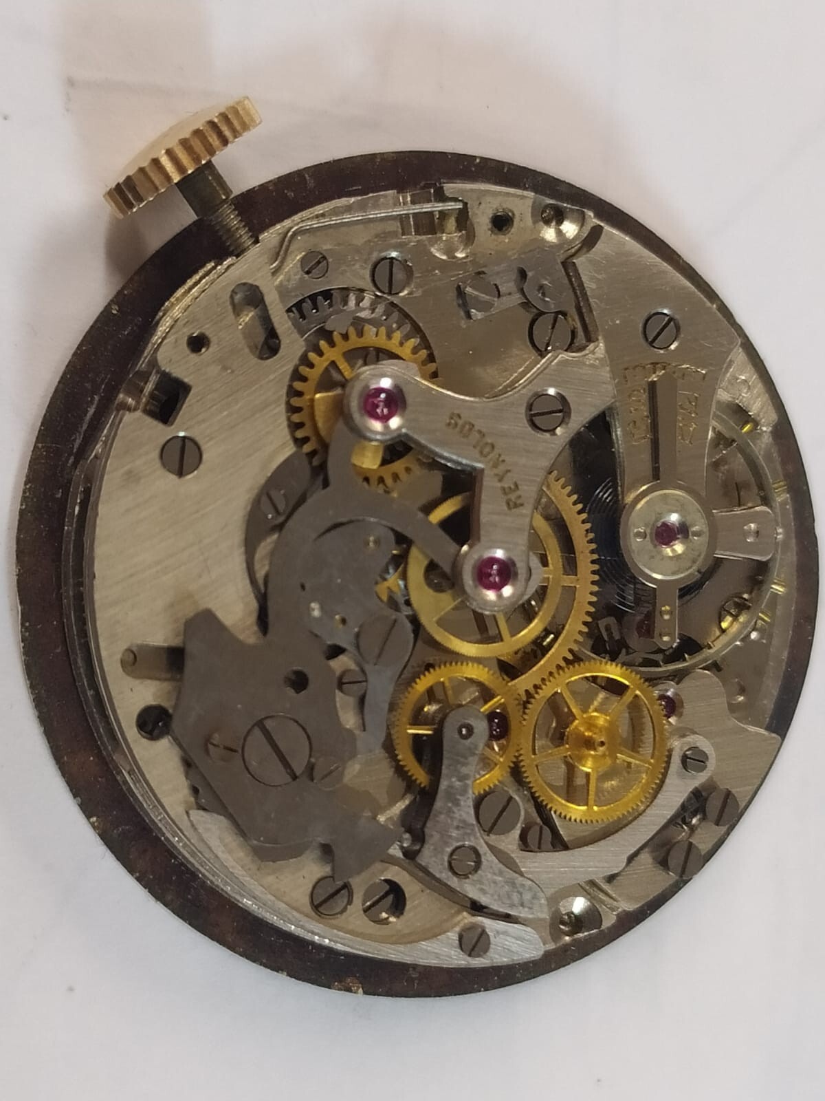 Reynold Swiss Chronograph watch movement, cal. Venus 188 similar to Valjoux 7730