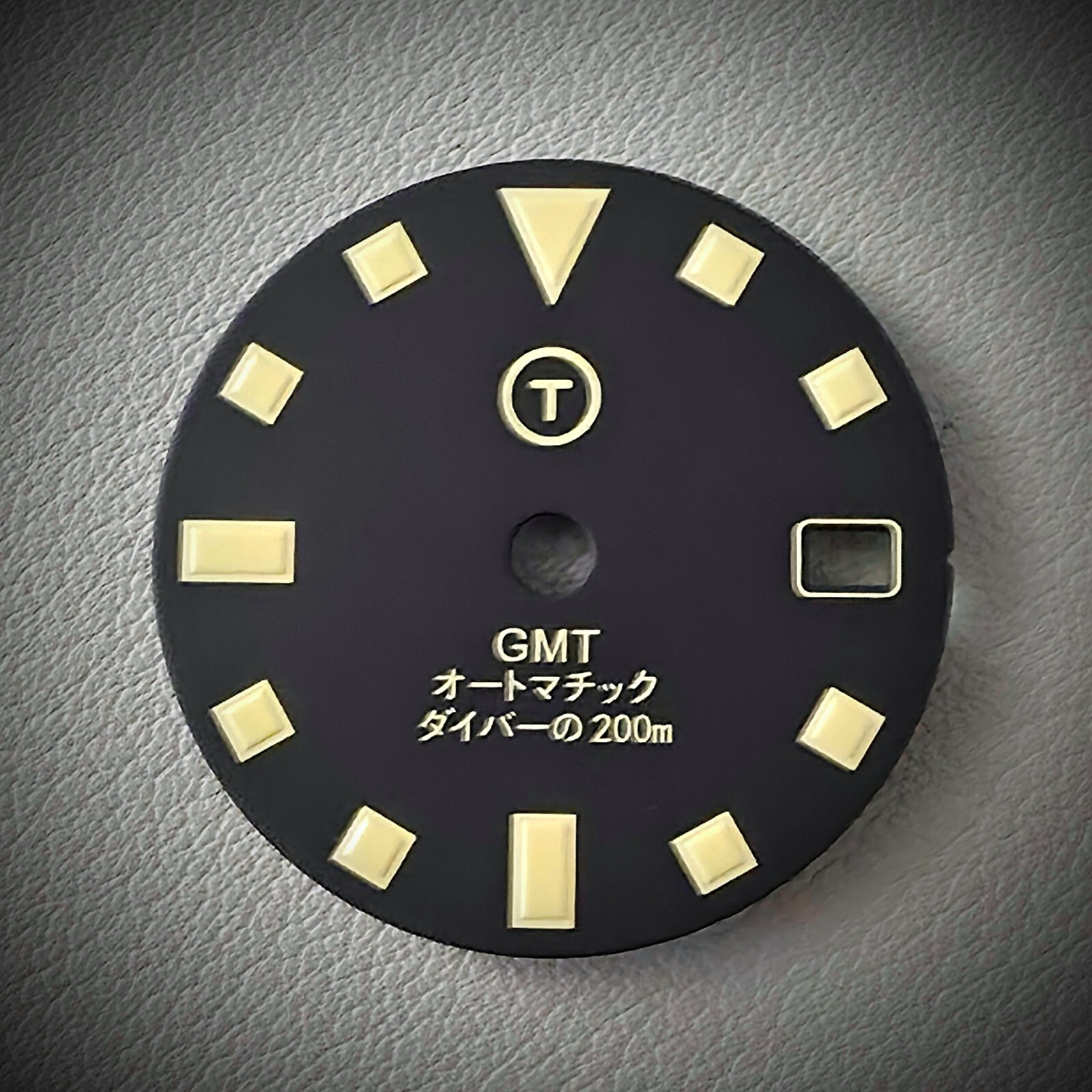 TLDC0641GMT Black C3 Light Cream / Seiko Mod PLGS GMT Dial NH34 4R34 SSK 28.5