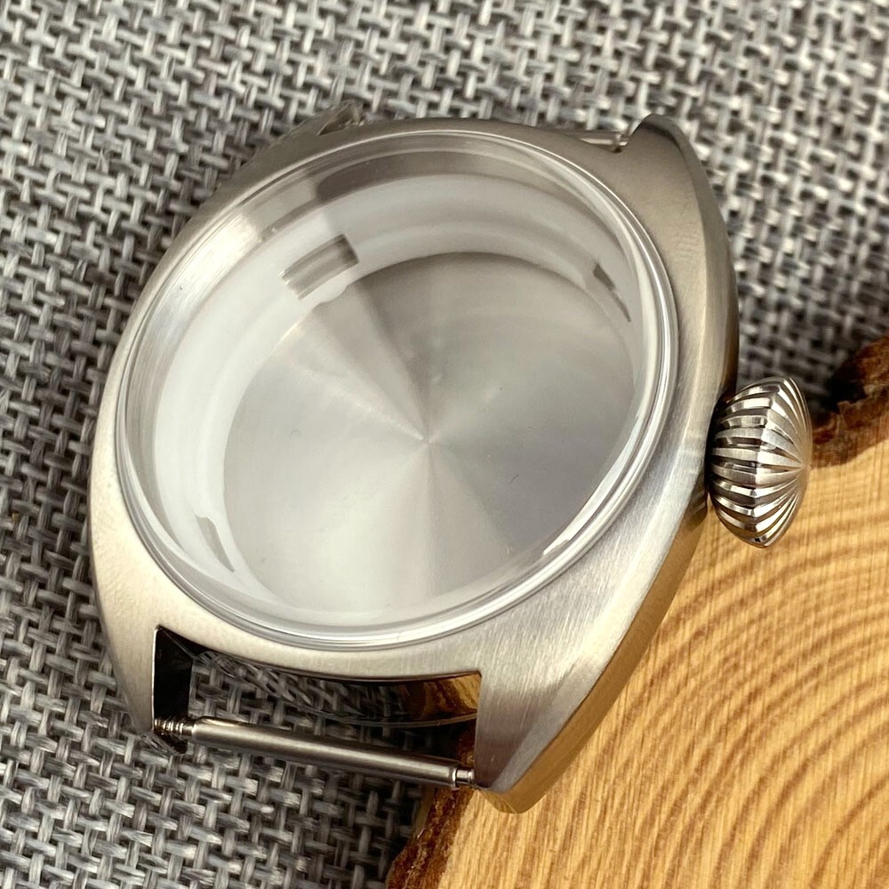 39mm Double Domed AR Sapphire Glass Watch Case 200M Diver Swim Fit NH35A NH36A