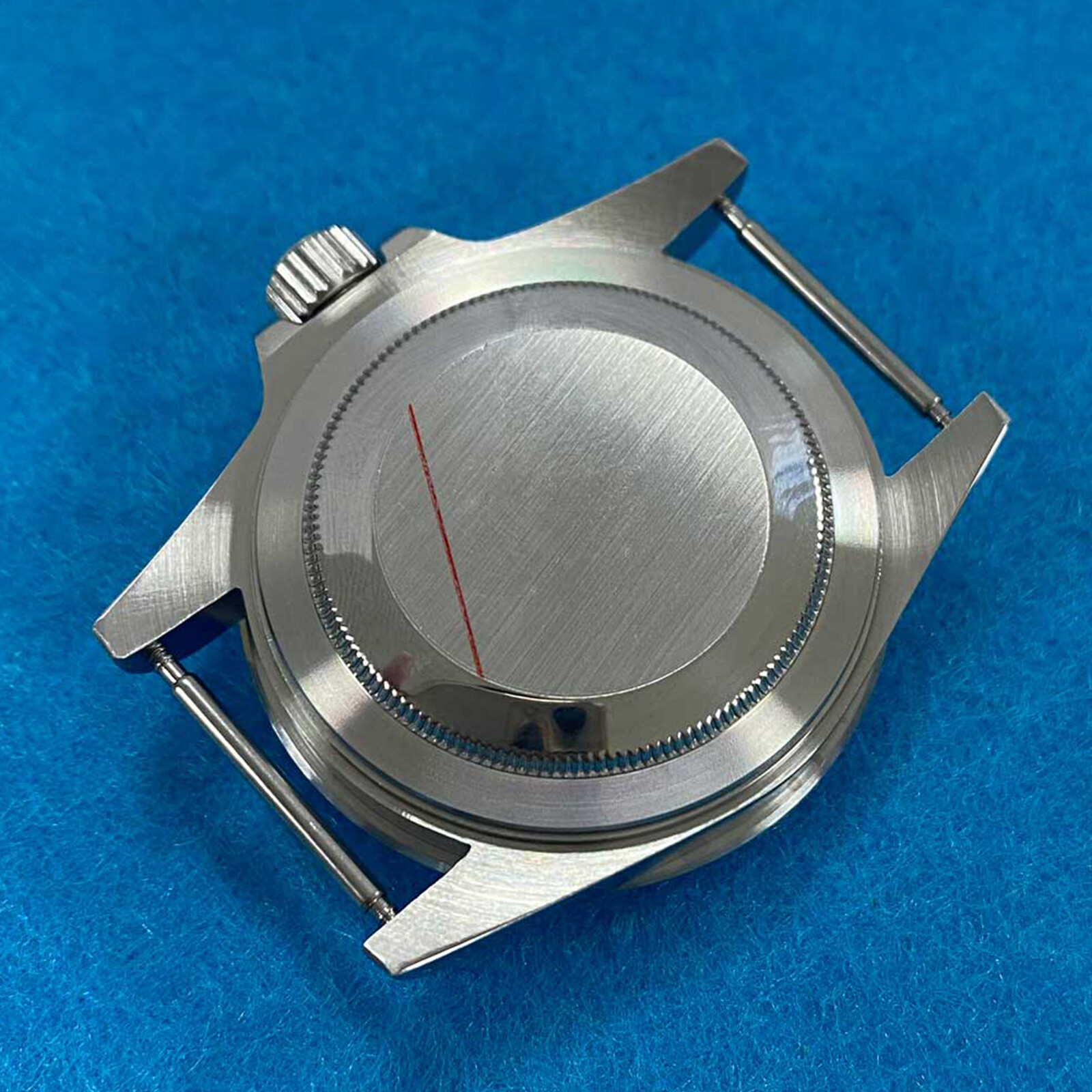 For NH35 NH36 Movement Magnifying Glass Watch Case 39.5MM Stainless Steel Case