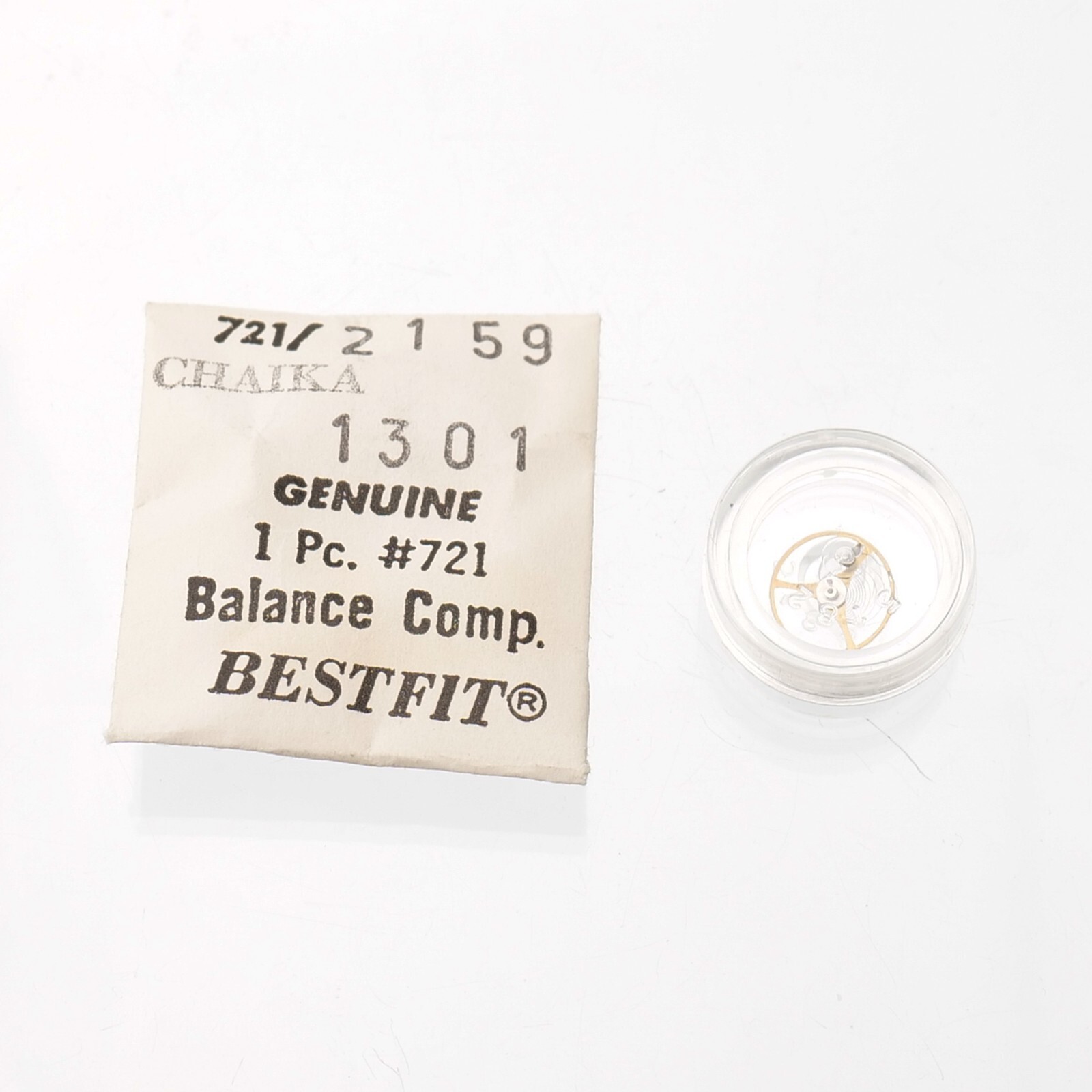 CHAIKA 1301 Bestfit 721/2159 Balance Complete Watch Part New Stock Watchmakers
