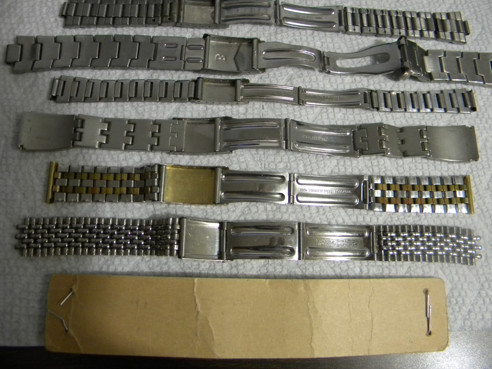 Lot of 11 Men’s Ladie’s Stainless or Other Watch Bands with Deployment Clasps #2