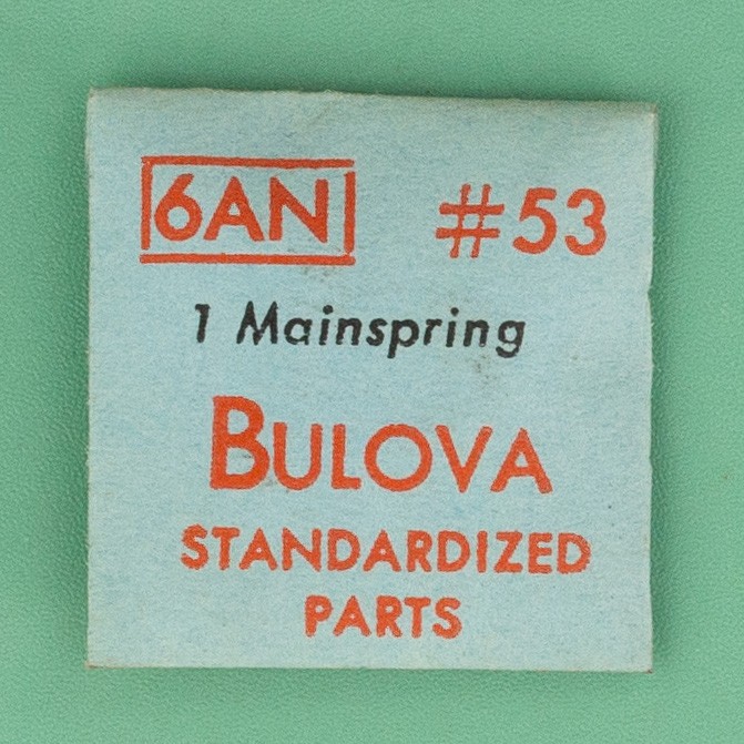 Genuine Bulova Part 53 Mainspring 6AN NOS 0143