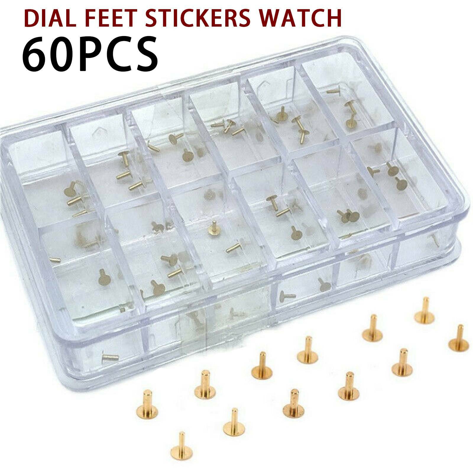 60pcs Dial Feet Stickers Watch Movement Repairment Spare Parts Watchmaker Tool